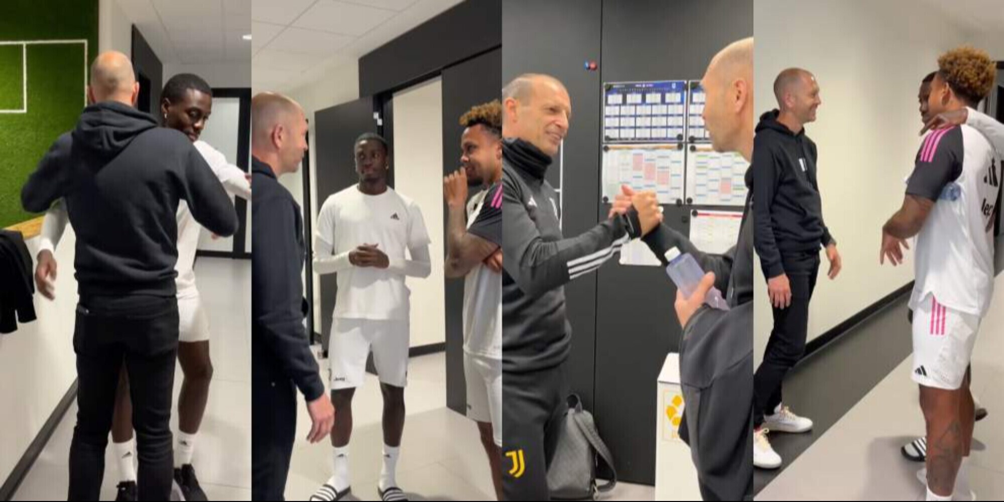 Berhalter dalla Juve: colloquio con Weah e McKennie, abbracci con Allegri
