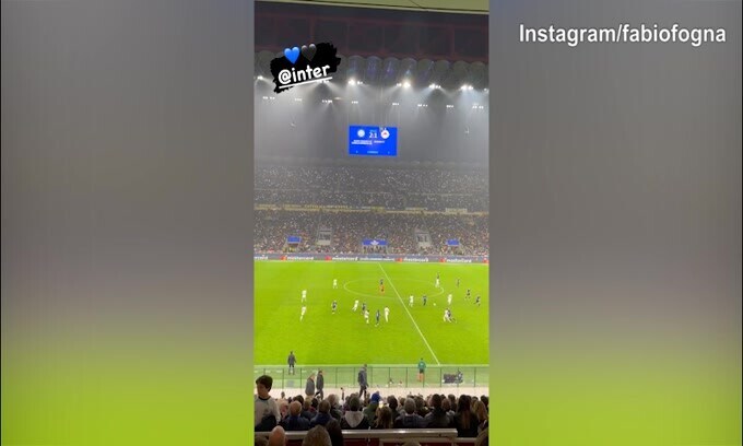 Inter, vittoria contro il Salisburgo: Fognini osserva dalla tribuna