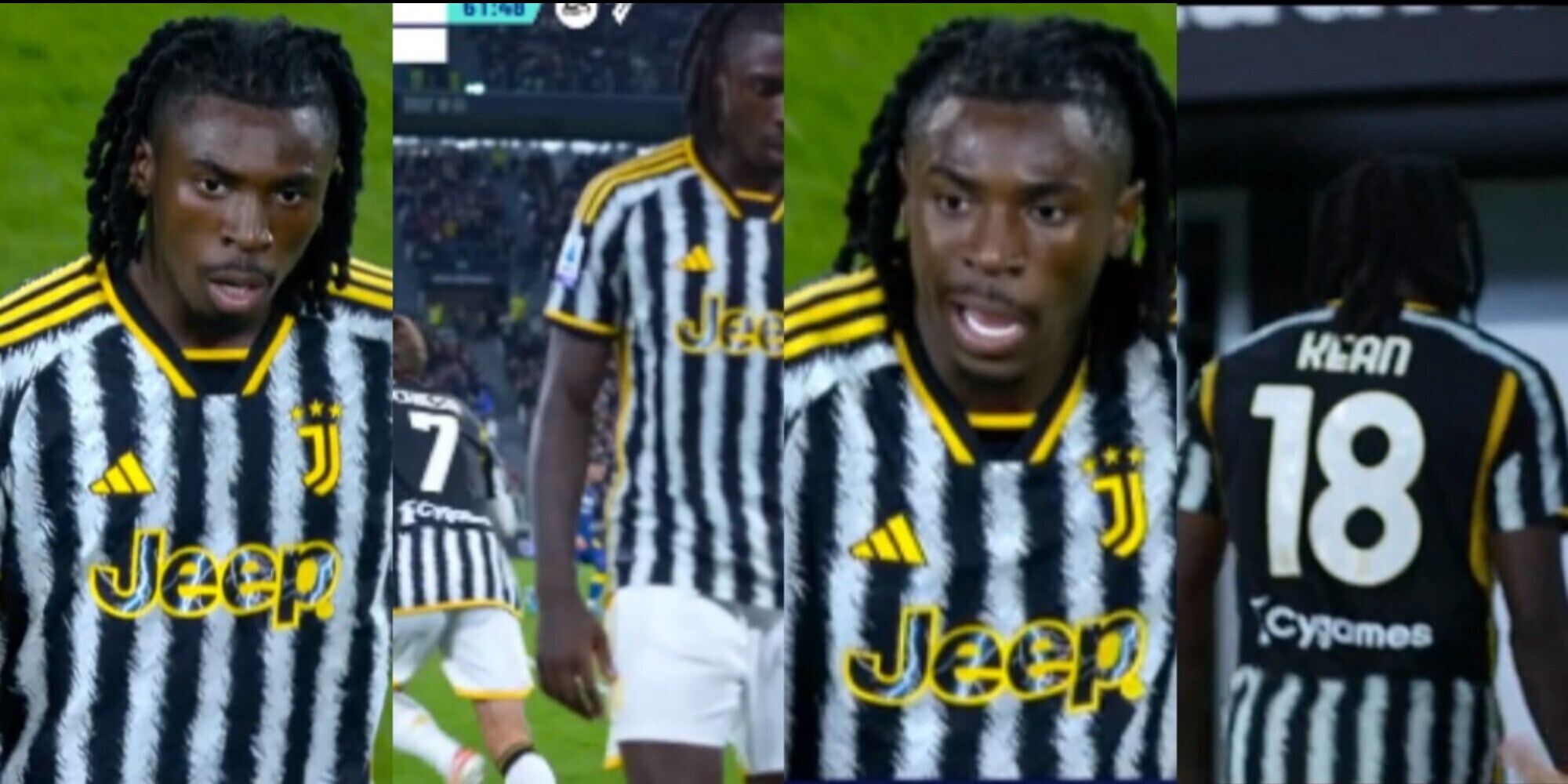Kean, la rabbia per la sostituzione in Juve-Verona: il dialogo con Landucci