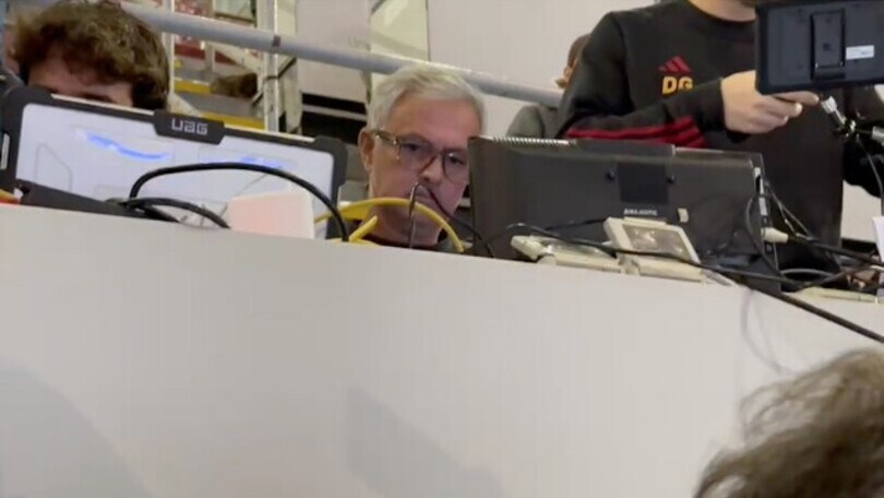 Inter-Roma: Mourinho in tribuna stampa a San Siro