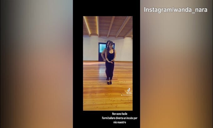Wanda Nara, le prove di ballo proseguono