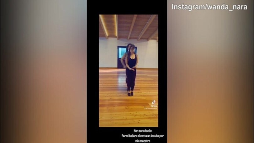 Wanda Nara, le prove di ballo proseguono