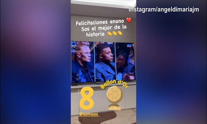 Pallone d'oro a Messi: Di Maria esulta da casa!