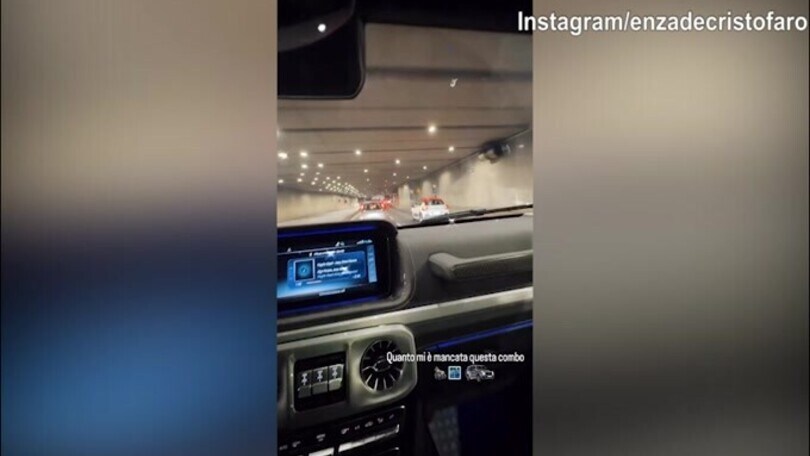 Combo perfetta per lady D'Ambrosio: auto e...musica napoletana