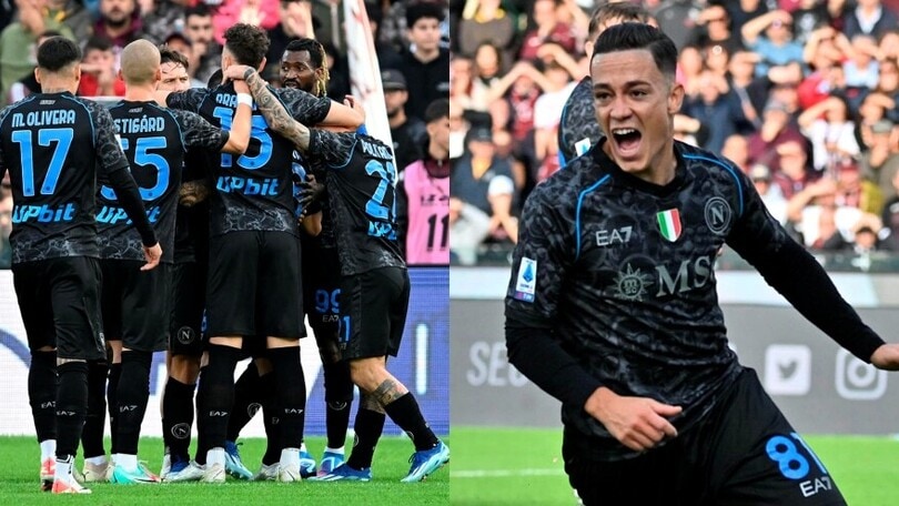 Il Napoli sbanca Salerno: decidono Raspadori e Elmas