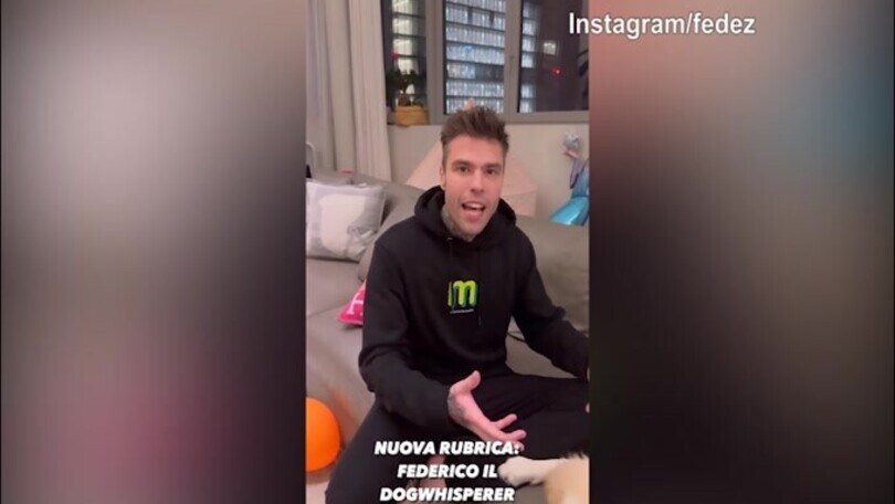 Fedez col suo cane, il video fa troppo ridere