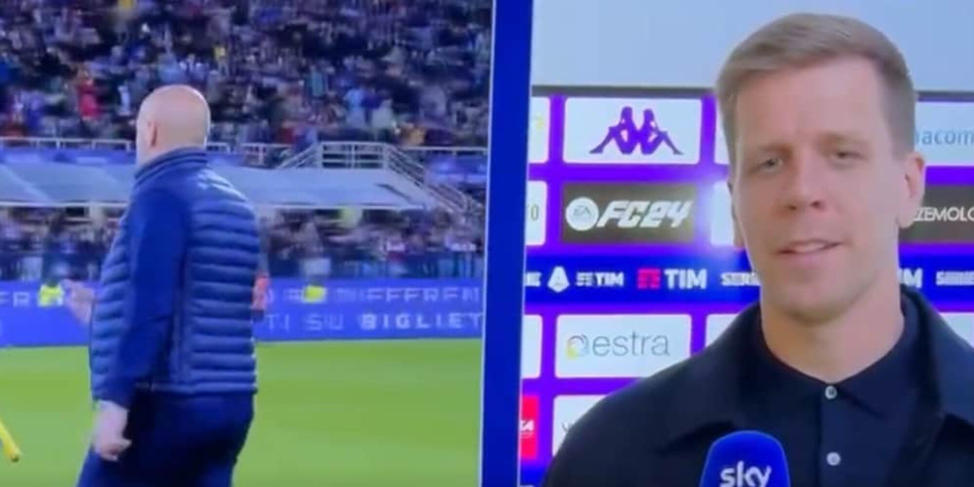 Szczesny, ironia in tv su Fiorentina-Juve: risate in studio