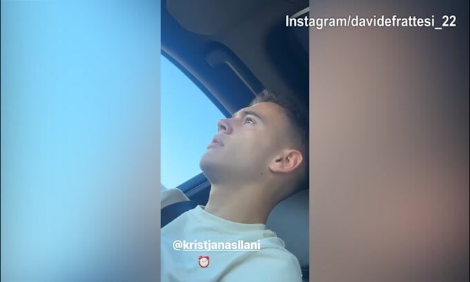 Asllani canta Sfera in auto, Frattesi riprende la prestazione canora