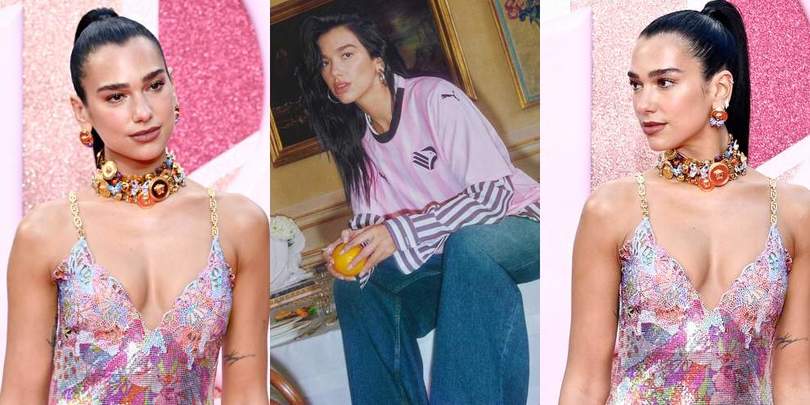 Dua Lipa e il rosa sexy da Barbie al Palermo