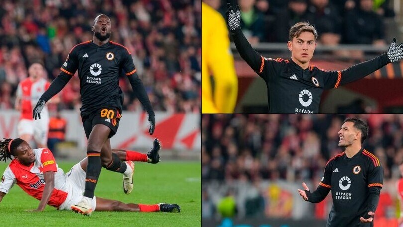 Lukaku e Dybala in campo, ma la Roma si arrende allo Slavia Praga