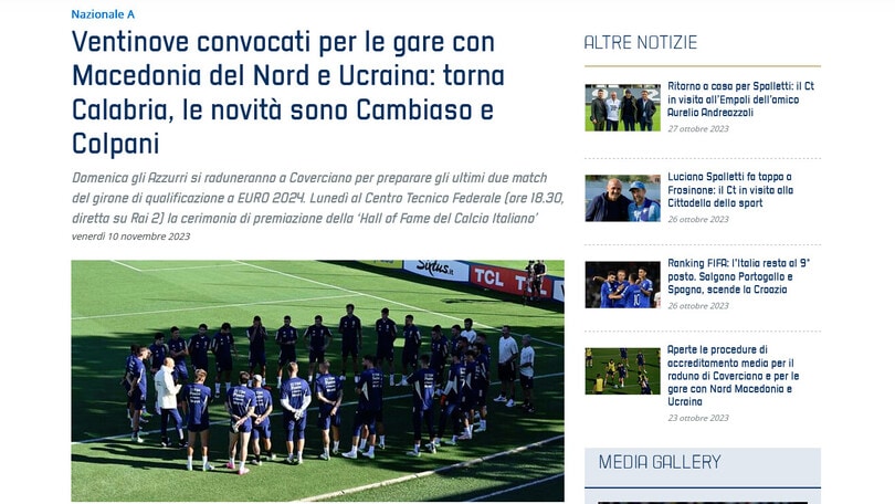 Italia, Spalletti convoca 29 giocatori per Macedonia e Ucraina