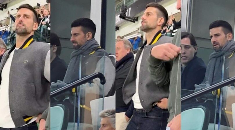 Juve-Cagliari, c'è Djokovic allo Stadium: le immagini