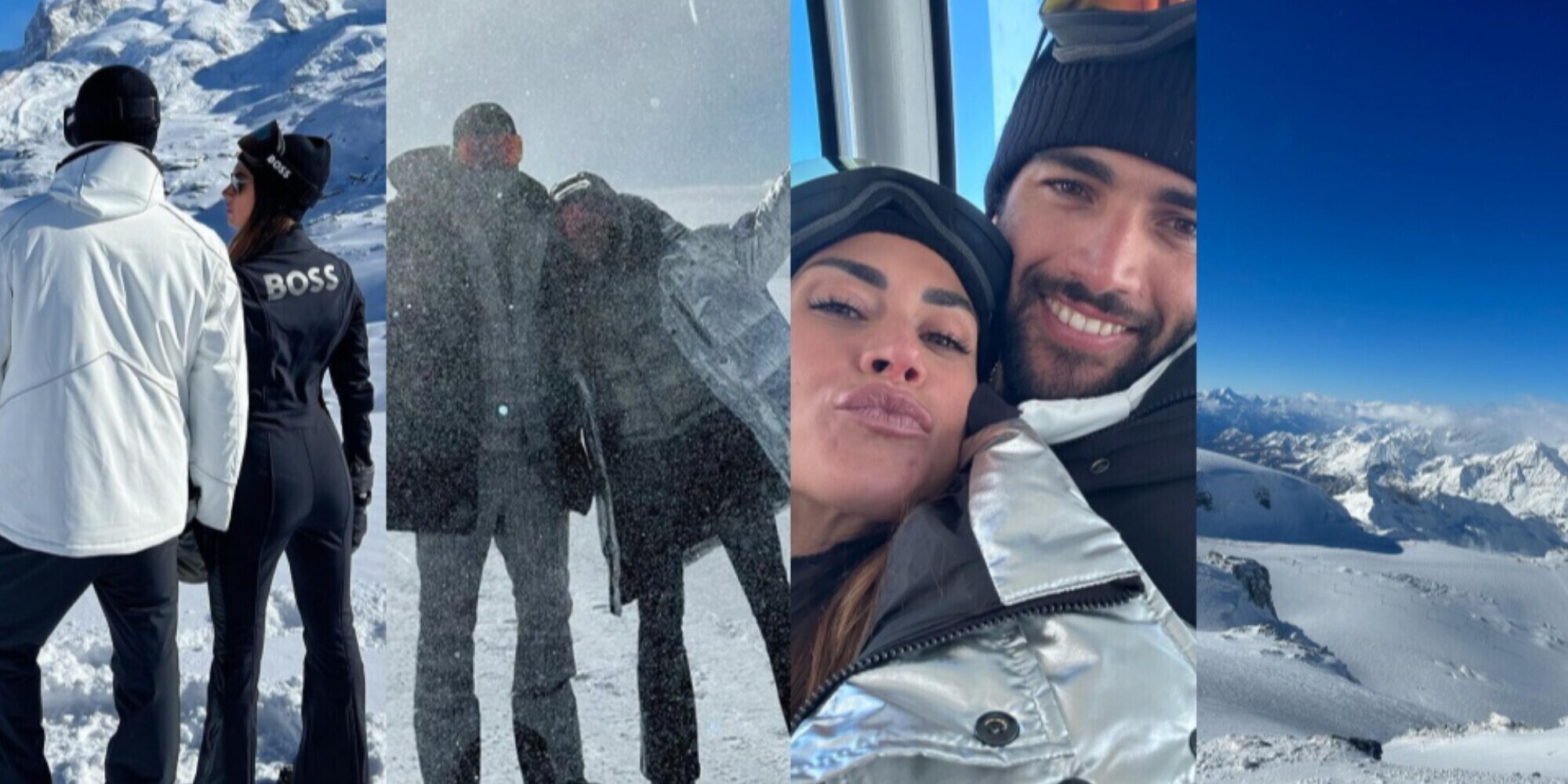 Melissa Satta sulla neve con Matteo Berrettini: amore ad alta quota