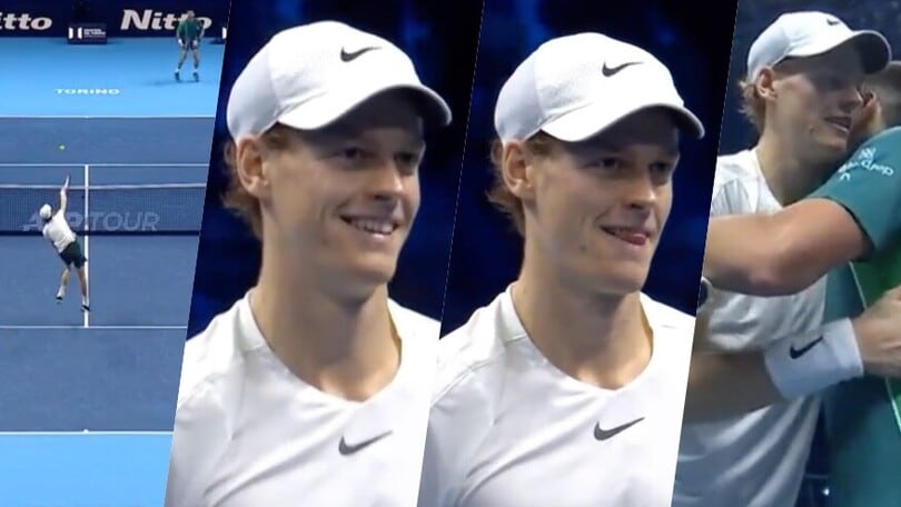Sinner batte Djokovic, la reazione dopo lo smash della vittoria diventa virale