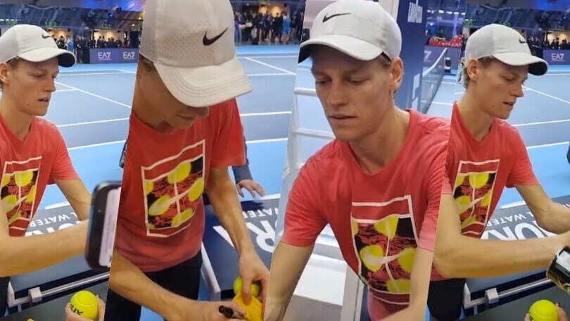 Sinner e la passione dei tifosi: autografi e foto dopo l'allenamento