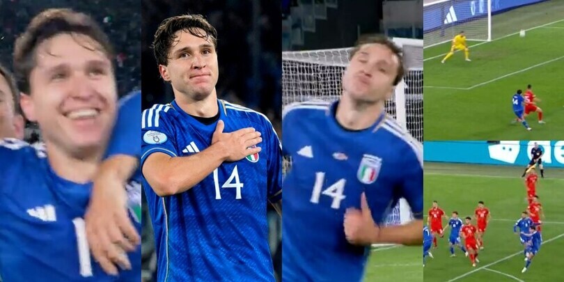 Chiesa show con l'Italia: due gol da fenomeno contro la Macedonia