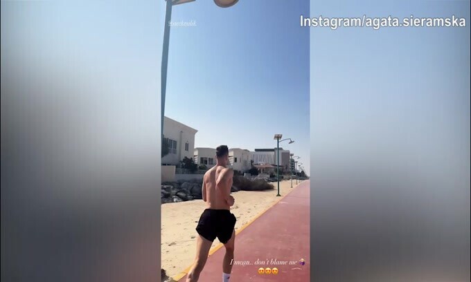 Milik e Agata, insieme per...correre in spiaggia