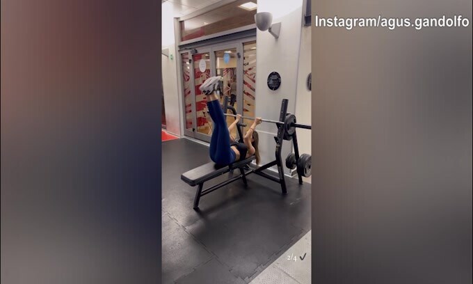 Agustina, lavoro intenso in palestra!