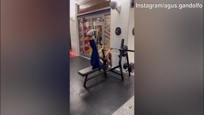 Agustina, lavoro intenso in palestra!
