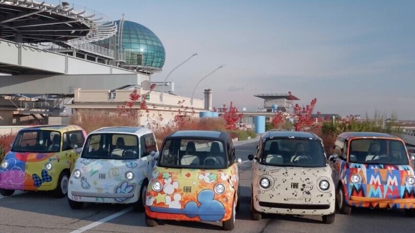 Fiat celebra i 100 anni Disney con 5 uniche Topolino