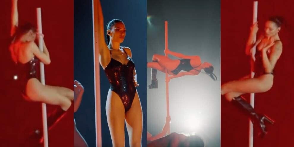 Elodie e la pole dance: il concerto è uno show!