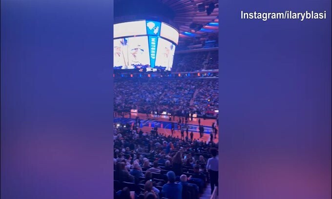 Nba, New York-Miami: Ilary Blasi e Bastian assistono alla sfida