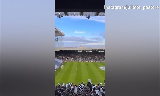 Newcastle-Chelsea, lady Tonali assiste alla super coreografia bianconera