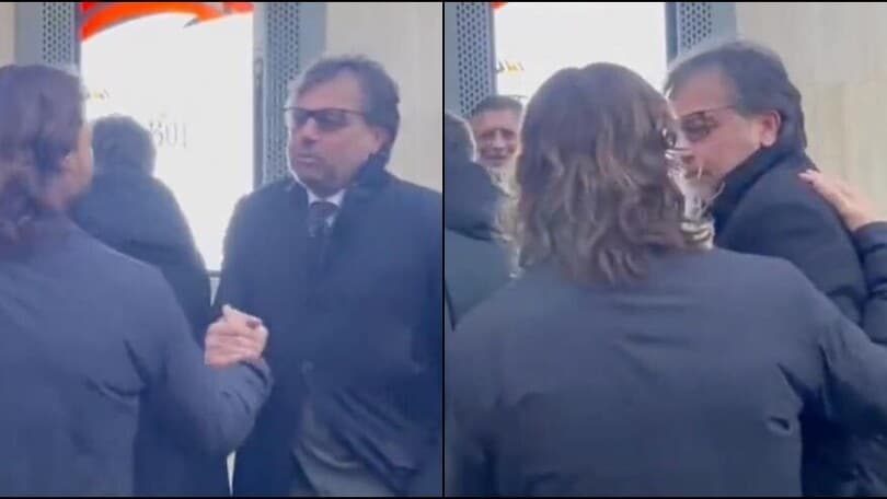 Giuntoli, l'abbraccio con Nedved alla presentazione del docufilm su Lippi