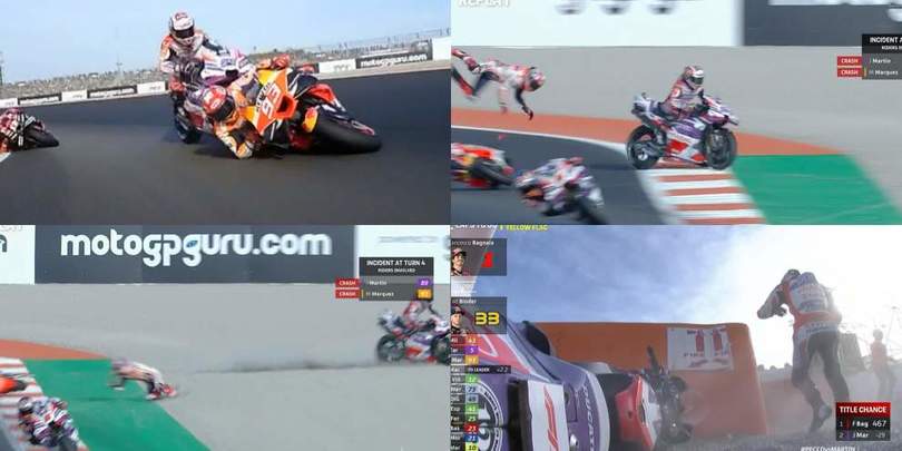Martin travolge Marquez e dice addio al Mondiale: la sequenza dell'incidente