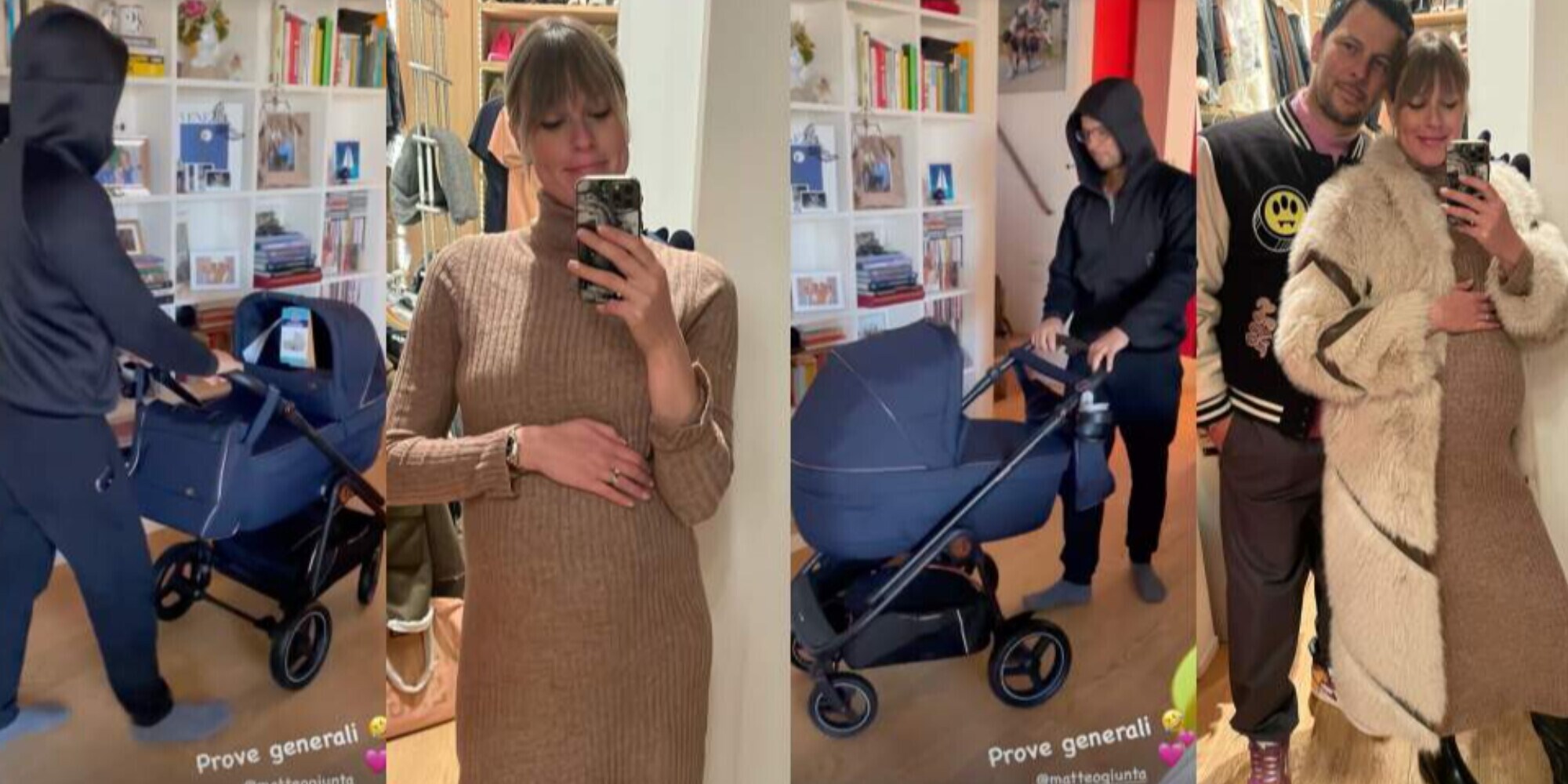 Federica Pellegrini, il parto si avvicina. E Giunta fa le prove col passeggino