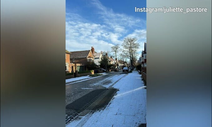 A Newcastle nevica, che paesaggio meraviglioso!
