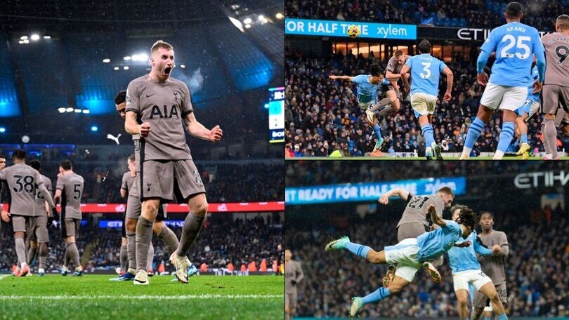 Kulusevski frena il City: gol e festa con i tifosi Tottenham per il 3-3 al 90'