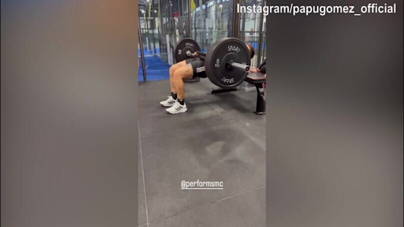 Monza, Gomez lavora in palestra