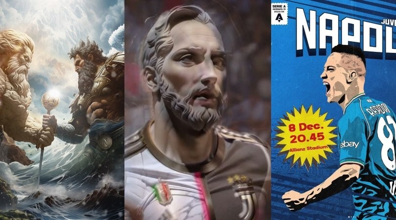 Juventus-Napoli epica: la presentazione social dei club