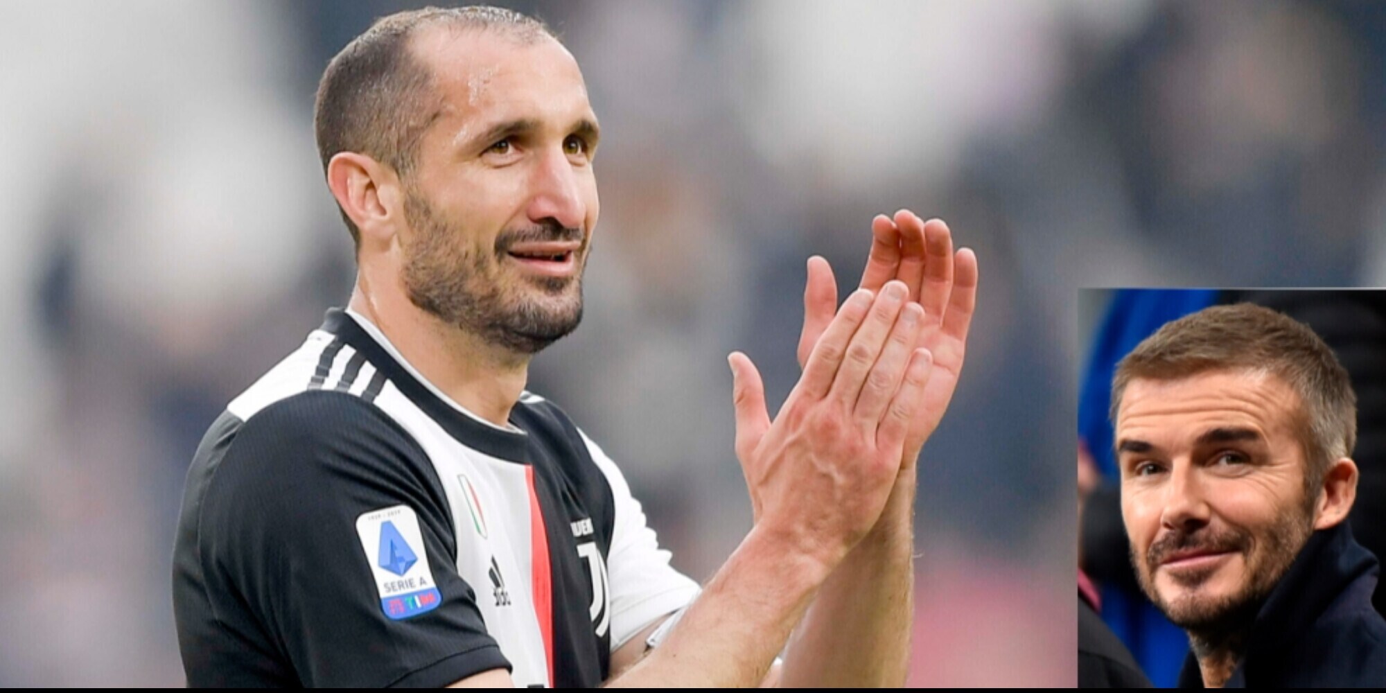 Chiellini non può che esserne felice: il pensiero di Beckham per la gloria Juve