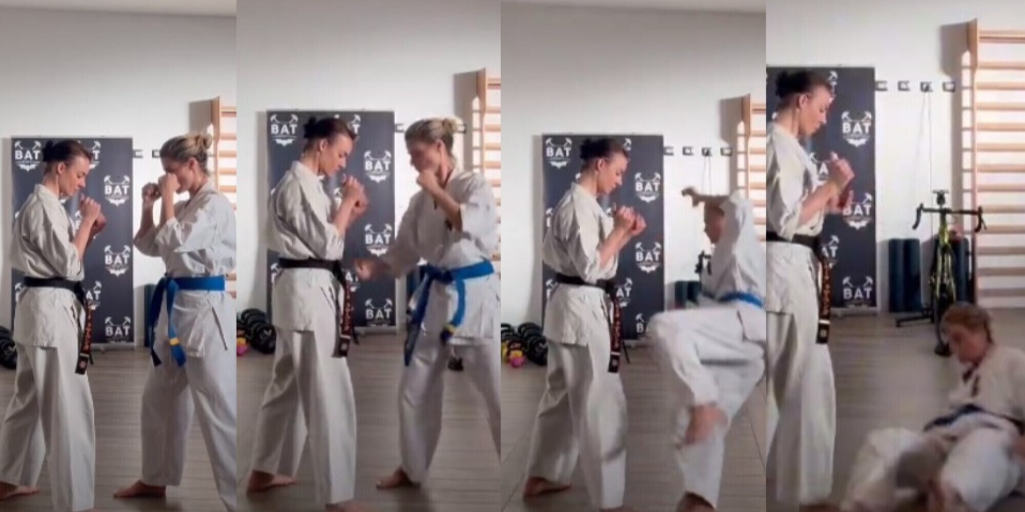 Michelle Hunziker caduta in palestra: "Per fortuna ho gli airbag"