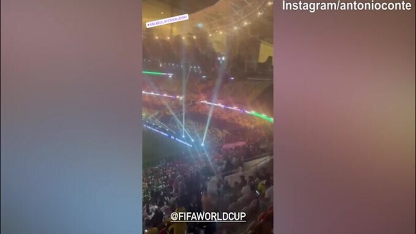 Antonio Conte allo stadio per Al-Ahly-Al Ittihad