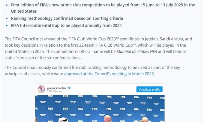 Mondiale per Club, svelati i criteri per partecipare: ancora in corsa Juve, Napoli e Lazio