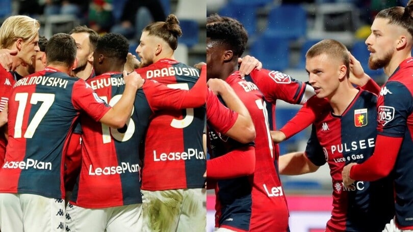 Gudmundsson ed Ekuban, il Genoa esulta: Pinamonti non basta al Sassuolo