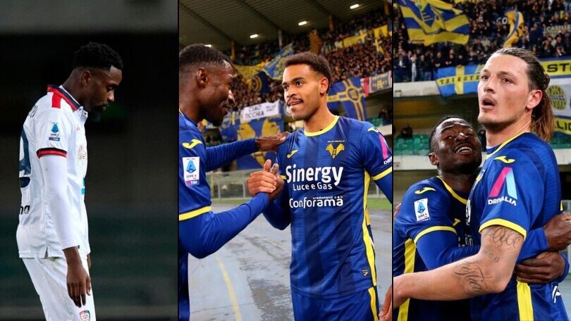 Makoumbou tradisce il Cagliari, il Verona vince con Ngonge e Djuric