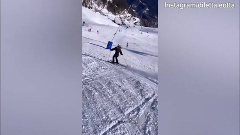 Vigilia di Natale sugli sci per Diletta Leotta