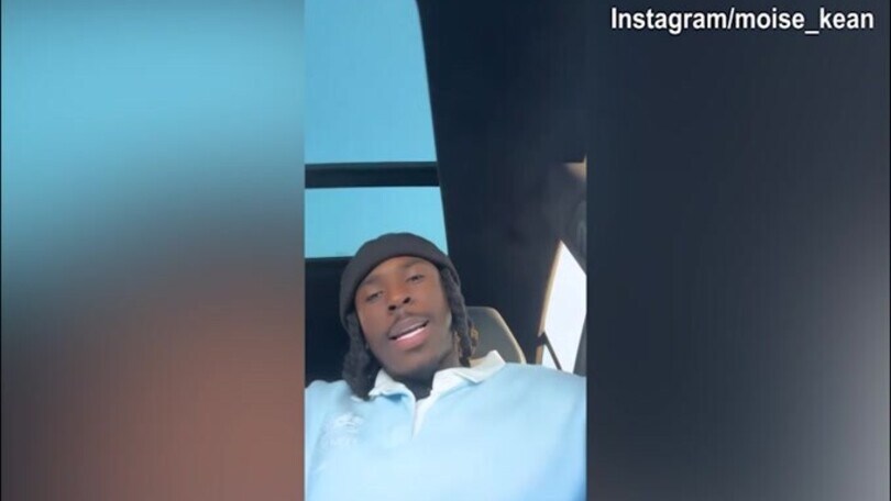 Juventus, musica rap in auto per Moise Kean