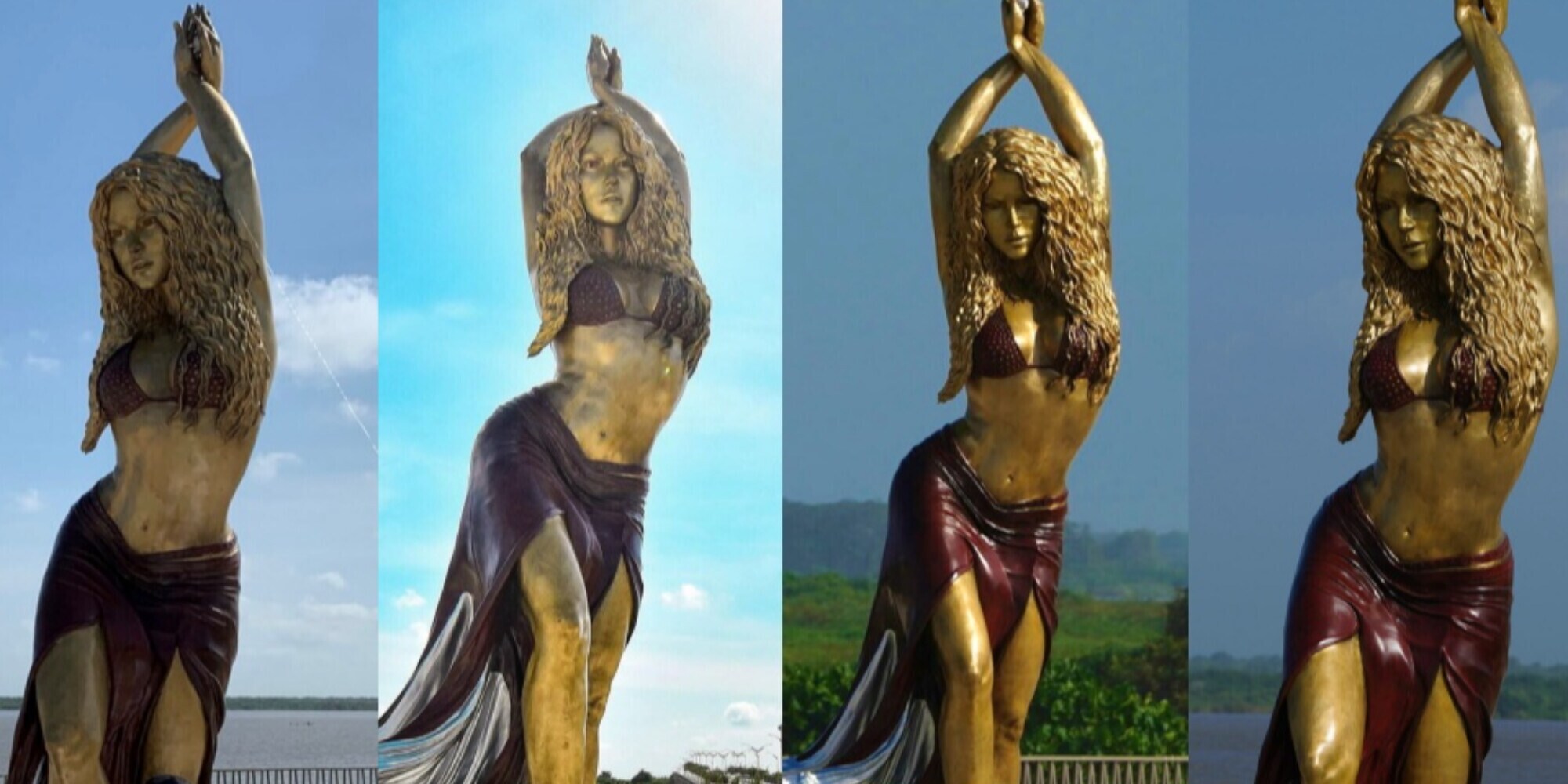 Shakira 'di bronzo', l'omaggio di Barranquilla: "Fianchi che non mentono"