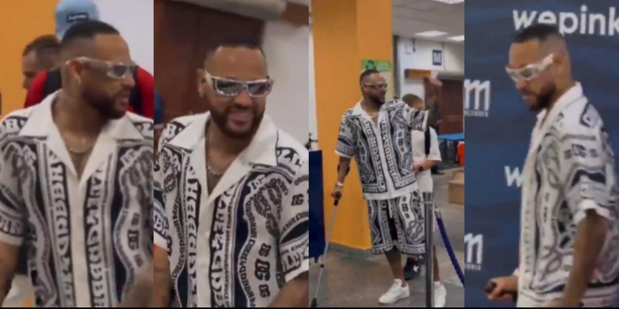 Neymar in crociera con le stampelle: i video dei passeggeri sono virali
