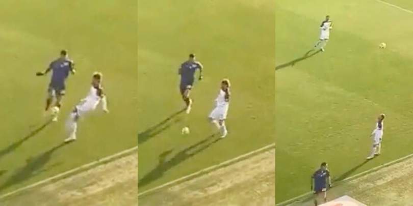Scamacca in pressing, Gallo lo sbeffeggia: sombrero e stop alla Ronaldinho