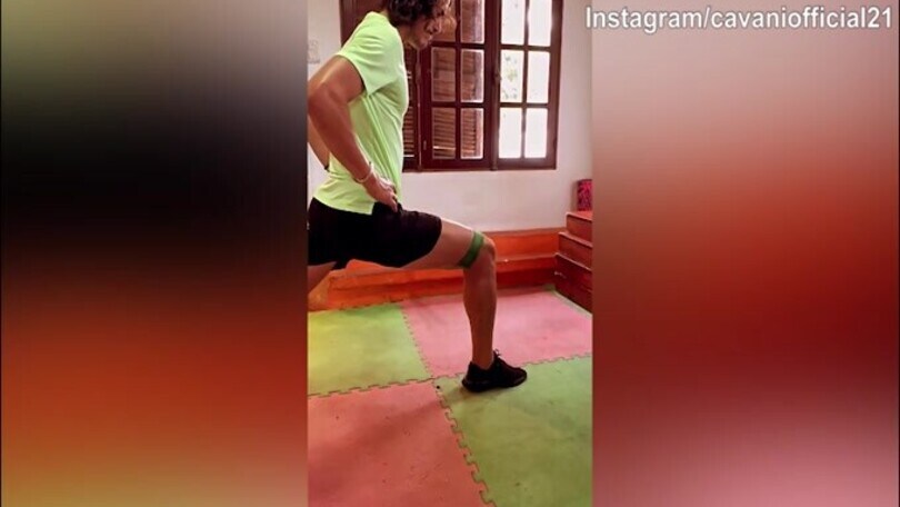 Ultimo dell'anno, l'intenso allenamento di Cavani