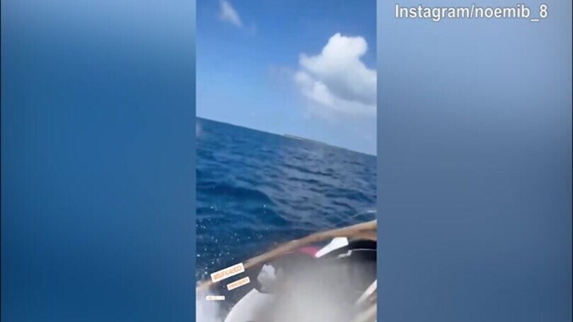 Totti e Noemi, divertimento scatenato sul motoscafo nelle Maldive