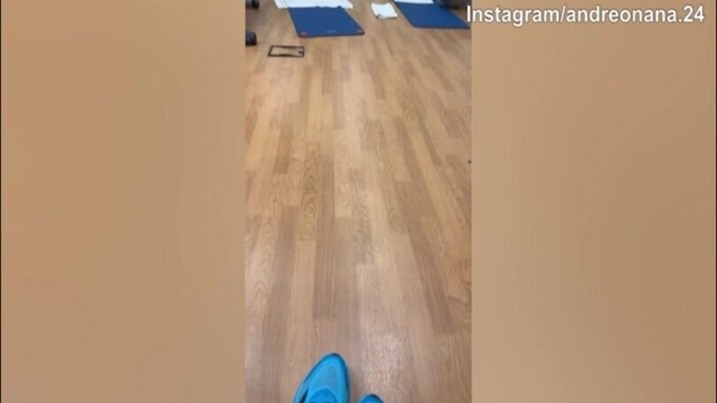 Manchester United, allenamento in palestra per Onana