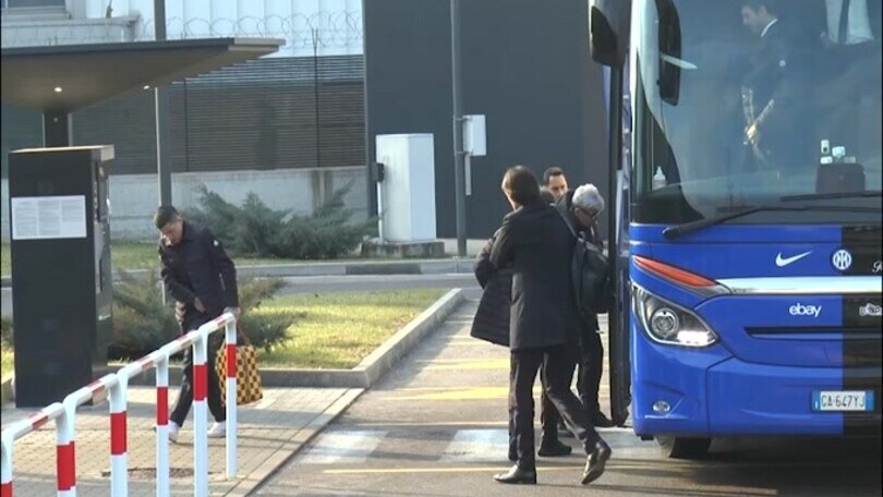 Inter, in aeroporto verso la Supercoppa in Arabia Saudita