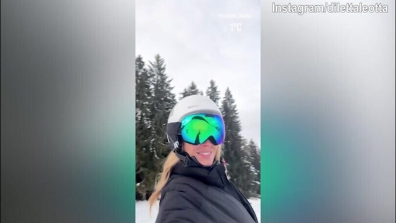 Kitzbuehel, giornata sulla neve per Diletta Leotta